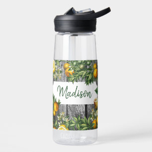 Bouteille D'eau Monogramme rustique du jardin d'agrumes