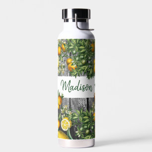 Bouteille D'eau Monogramme rustique du jardin d'agrumes