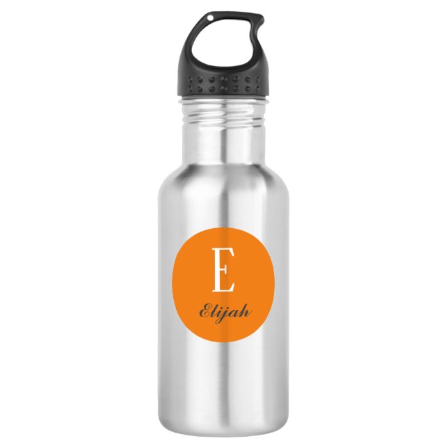 Bouteille D'eau monogramme Twilight nom customisé et initiale (Devant)