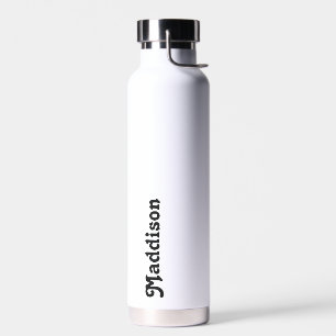 Bouteille D'eau Monographie personnalisée, typographie rétro en no