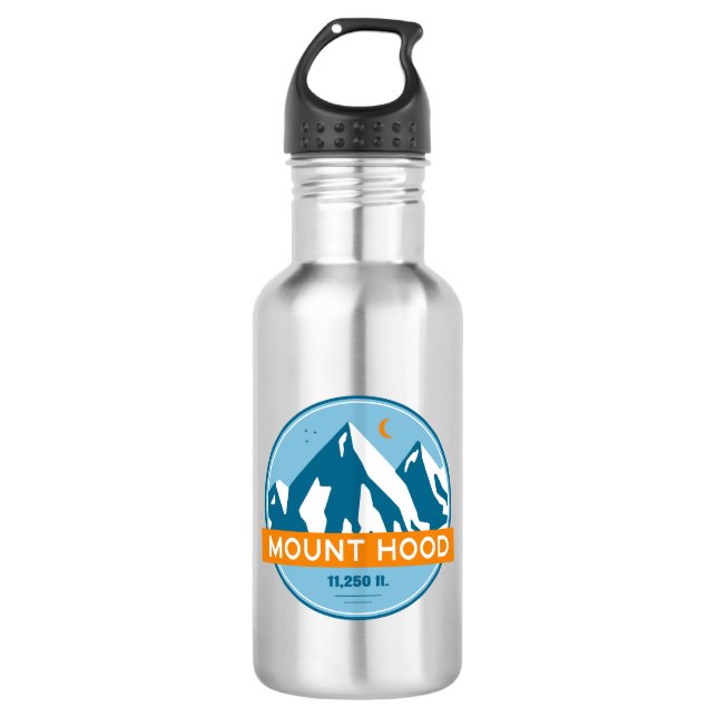 Bouteille D'eau Mont Hood Oregon Stars Moon (Devant)