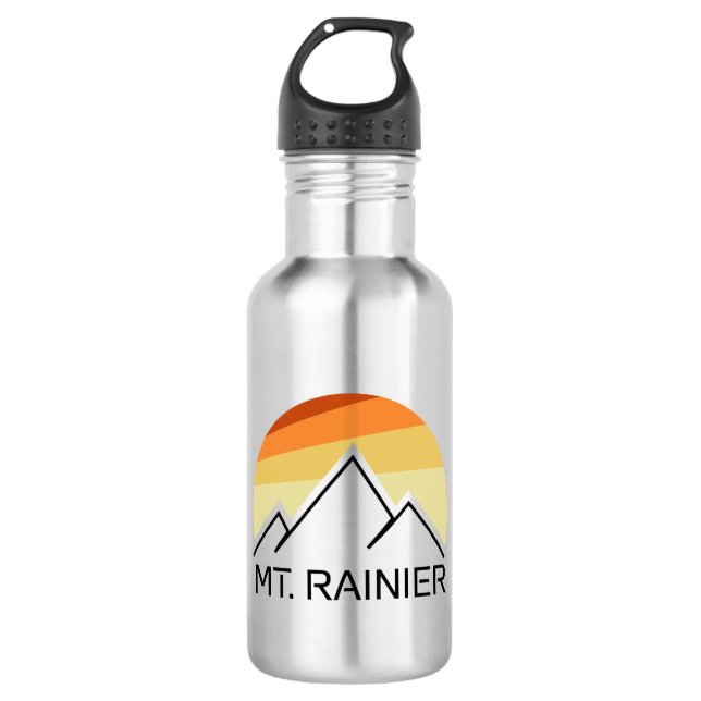 Bouteille D'eau Mont Rainier Washington Retro (Devant)