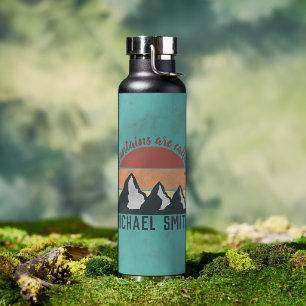 Bouteille D'eau Montagnes pastel vintage appellent monogramme