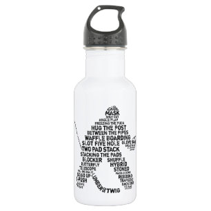 Bouteille D'eau Mot d'art du hockey sur glace
