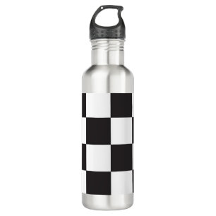 Bouteille D'eau Motif À damiers noir et blanc