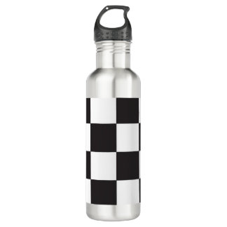 Bouteille D'eau Motif À damiers noir et blanc