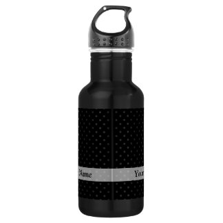 Bouteille D'eau Motif à points de polka noir