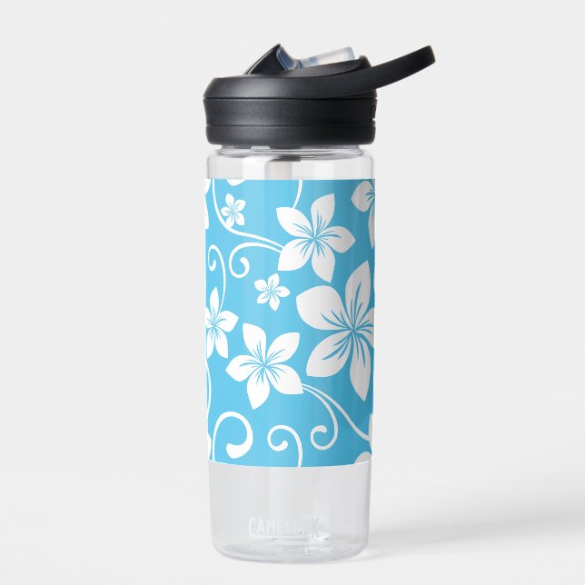 BOUTEILLE D'EAU MOTIF BLUE HAWAII EN BLEU (Gauche)