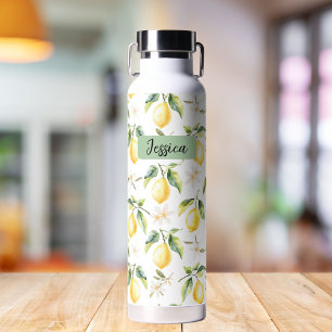 Bouteille D'eau Motif botanique de fruit de citron Citrus Monogram