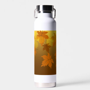Bouteille D'eau Motif d'automne avec feuilles d'érable en chute et