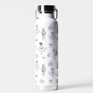 Bouteille D'eau Motif de ballet de craquelette d'aquarelle