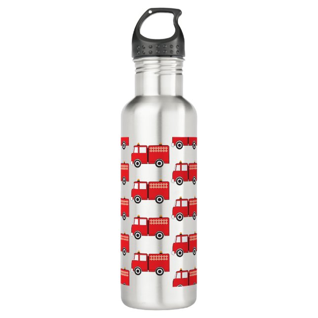 Bouteille D'eau Motif de camion-feu rouge (Devant)
