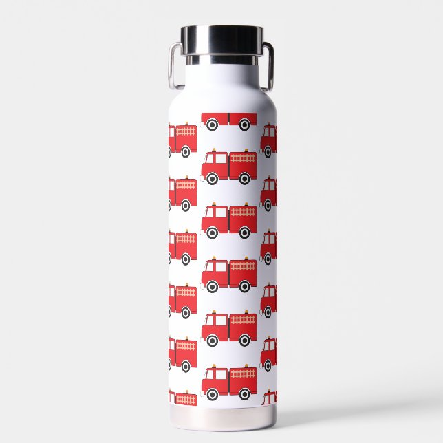 Bouteille D'eau Motif de camion-feu rouge (Avant)