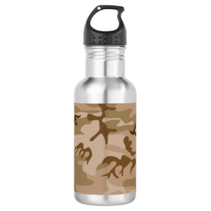 Bouteille D'eau Motif de camouflage du désert, motif militaire, ar