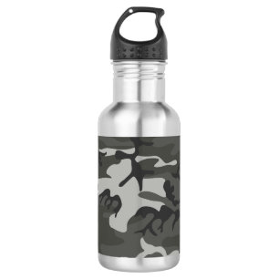 Bouteille D'eau Motif de camouflage gris, motif militaire, armée
