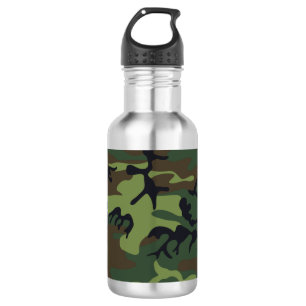 Bouteille D'eau Motif de camouflage vert, motif militaire, armée