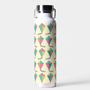 Bouteille D'eau Motif de cerf-volant rétro coloré