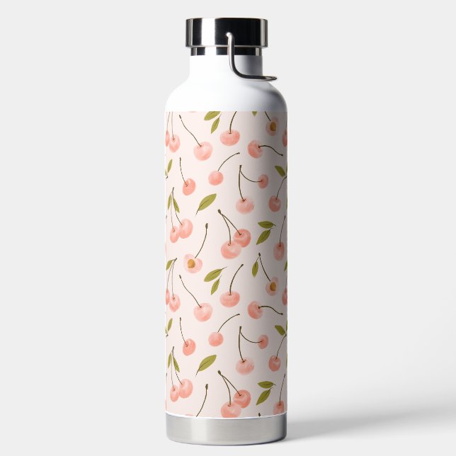 Bouteille D'eau Motif de cerise aquarelle (Droite)