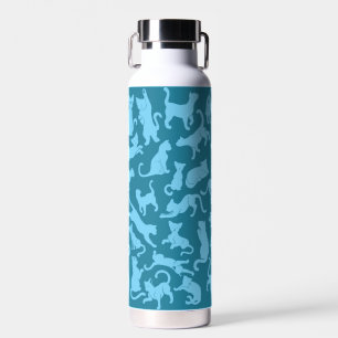 Bouteille D'eau Motif de chat bleu