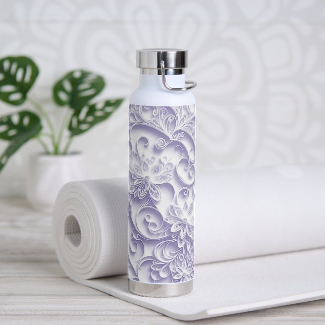 Bouteille D'eau Motif de découpage papier Lavender (Yoga)