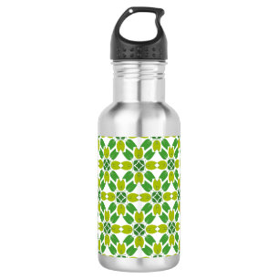 Bouteille D'eau Motif de feuille, motif de feuilles, feuilles vert