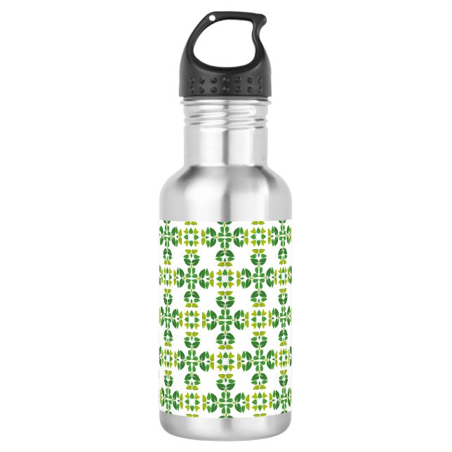 Bouteille D'eau Motif de feuilles, motif de feuilles, feuilles ver (Devant)