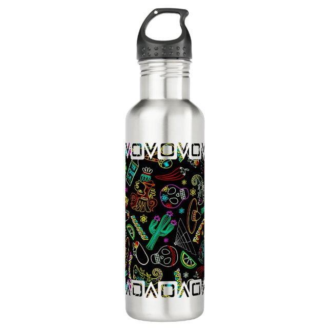 Bouteille D'eau Motif de Fiesta du Mexique (Devant)