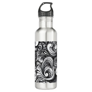 Bouteille D'eau Motif De Flèche Noir Et Blanc