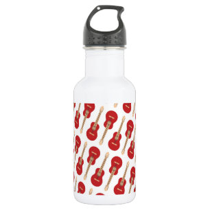 Bouteille D'eau Motif de guitare rouge