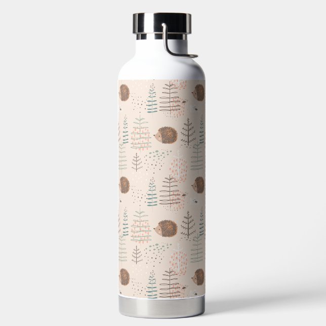 Bouteille D'eau Motif de hérisson de bois mignon (Droite)