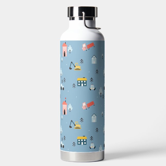 Bouteille D'eau Motif de la scène du Doodle Town (Droite)