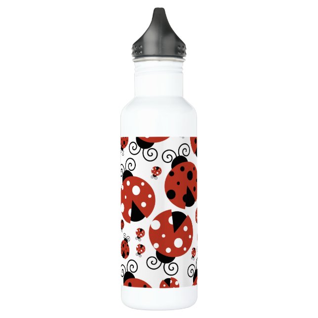 Bouteille D'eau Motif De Ladybugs, Mignons Ladybugs, Red Ladybugs (Gauche)