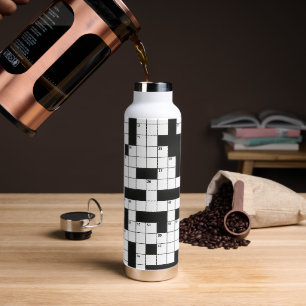 Bouteille D'eau Motif de mots croisés