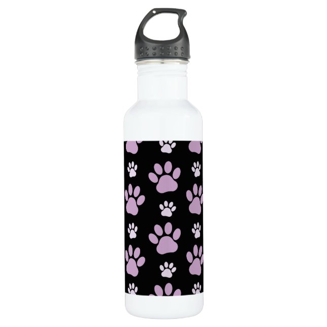 Bouteille D'eau Motif De Pâtes, Pâtes Lilac, Pâtes De Chien, Empre (Devant)