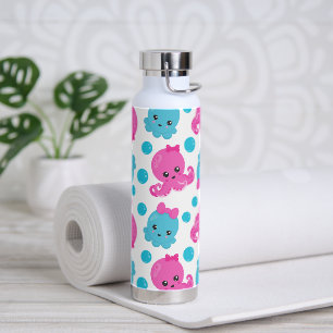 Bouteille D'eau Motif de poulpe, poulpe mignonne, Animaux de mer