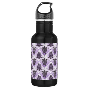 Bouteille D'eau Motif de tortues de mer chamanique - violet