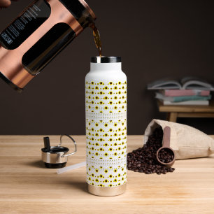 Bouteille D'eau Motif de tournesol rustique contemporain