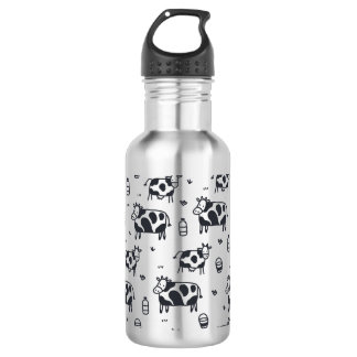 Bouteille D'eau Motif de vache caricaturée