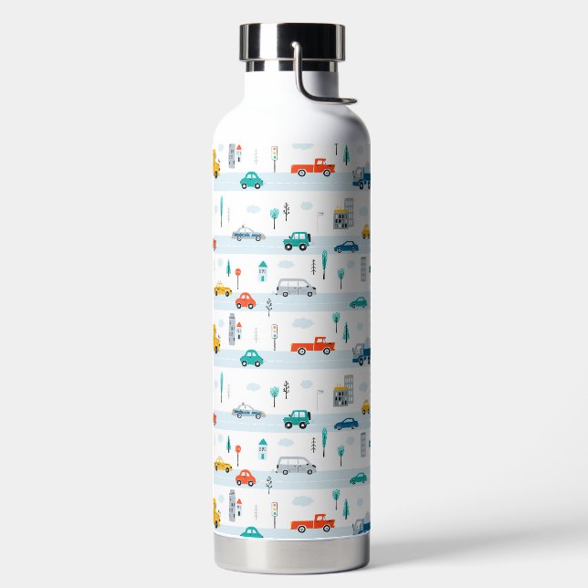 Bouteille D'eau Motif de véhicule routier migre (Droite)