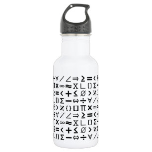 Bouteille D'eau Motif des signes et symboles mathématiques