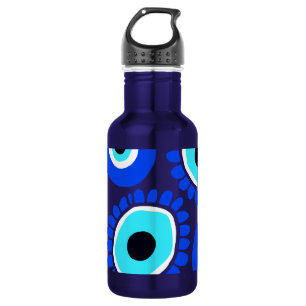 Bouteille D'eau Motif des yeux bleus et blancs