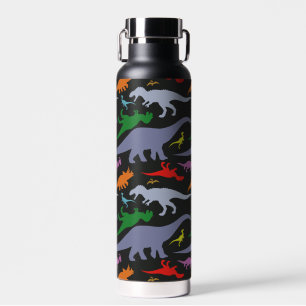 Bouteille D'eau Motif Dinosaure coloré (foncé)