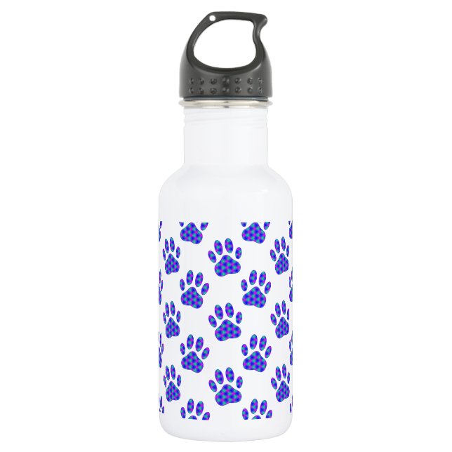 Bouteille D'eau Motif Empreinte de patte cosmique (Devant)