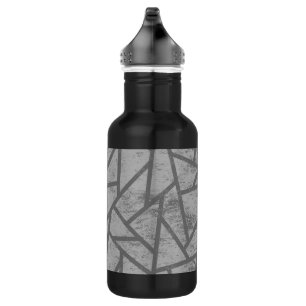 Bouteille D'eau Motif en mosaïque gris