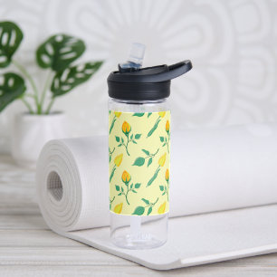 Bouteille D'eau Motif floral avec rose jaune et fleurs de tulipe