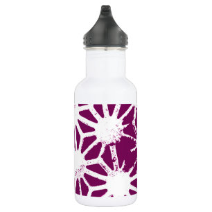 Bouteille D'eau Motif géométrique à baies et blanc