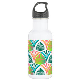 Bouteille D'eau Motif géométrique avec feuilles de palme et fleurs