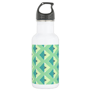 Bouteille D'eau Motif géométrique Diamant turquoise et vert