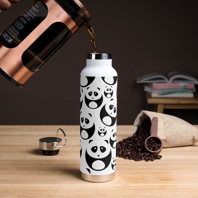 Bouteille D'eau Motif Panda noir et blanc Kawaii (Gym)