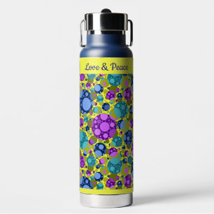 Bouteille D'eau Motif pois en bleu rose Turquoise -
